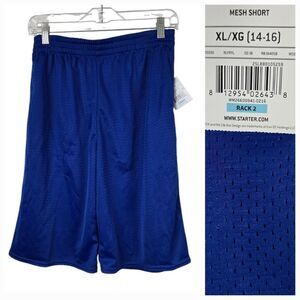 NWT Boys XL 14/16 Royal Blue Mesh Basketball Short Activewear Athletic Sport Gym